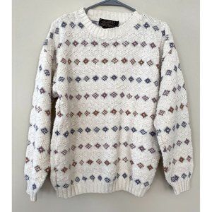 Vintage Eddie Bauer Sweater 90s Y2K Cotton Knit Pullover Size S